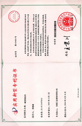 TU528 Patent Certificate